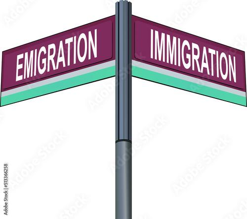 Crossroads of Movement: Emigration and Immigration as Dual Pathways of Human Journey, Symbolizing the Eternal Dance Between Leaving and Arriving in Search of New Beginnings