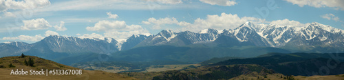 Landscape of mountains in summer. Panorama