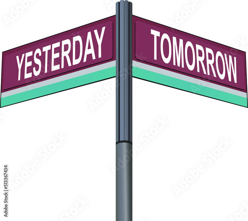 Crossroads of Time: Yesterday and Tomorrow as Diverging Paths, Symbolizing the Tension Between Memory and Possibility in the Human Journey Toward Meaning and Growth