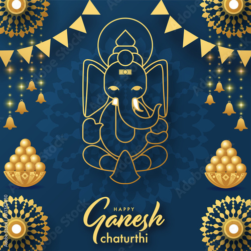 Happy Ganesh Chaturthi greetings festival