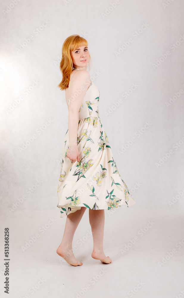 Fototapeta premium portrait of a girl with red hair