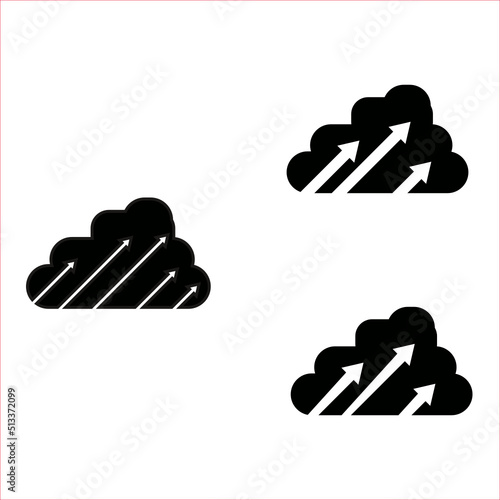 sets of arrow in the cloud logo