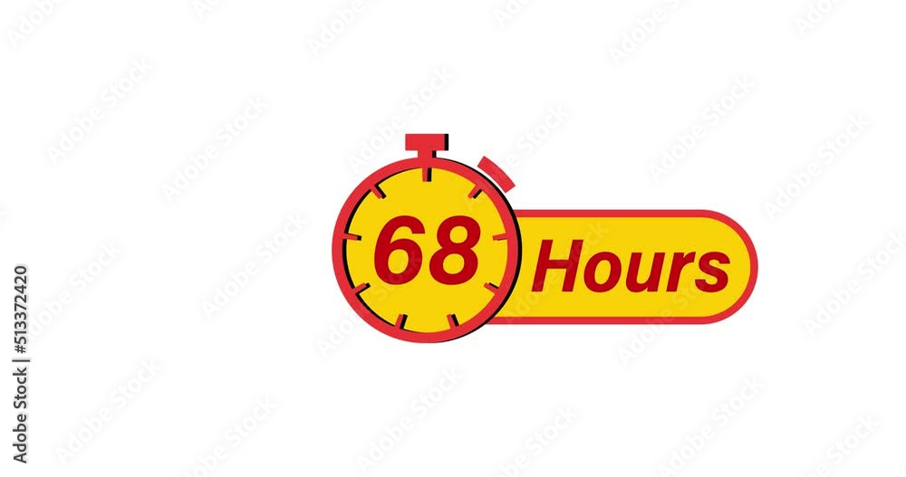 68 Hours timers Clocks, Timer 68 Hour icon, countdown icon. Time measure. The chronometer icon is isolated on white background 68 Hours timers Clocks, Timer 68 Hour icon, countdown icon. Time measure. The chronometer icon is isolated on white background