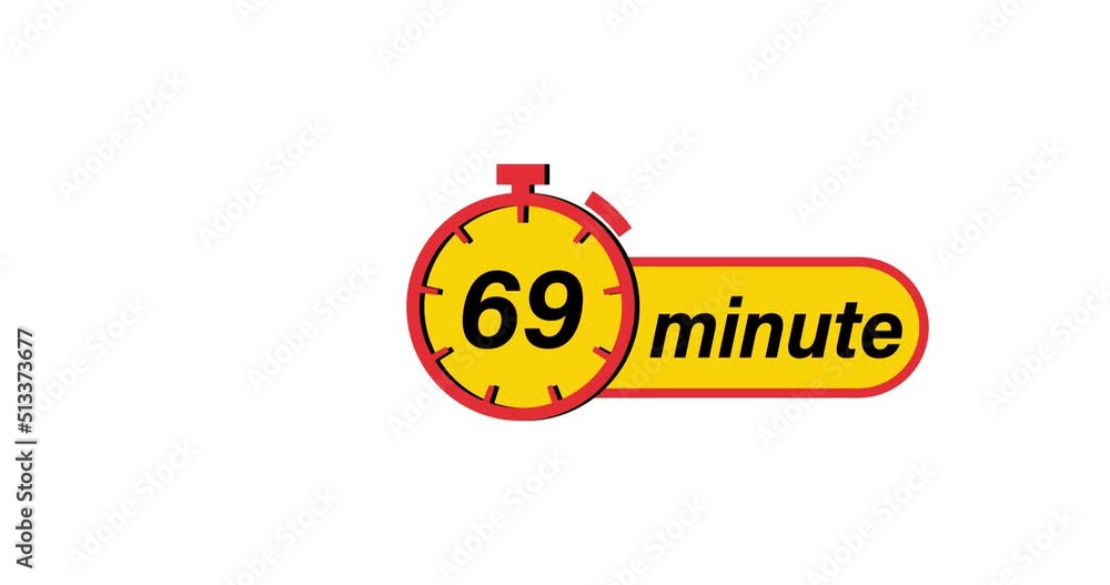 69 minutes timers Clocks, Timer 69 minute icon, countdown icon. Time ...