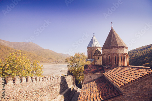 Ananuri Castle with Church on the bank of lake, Georgia photo