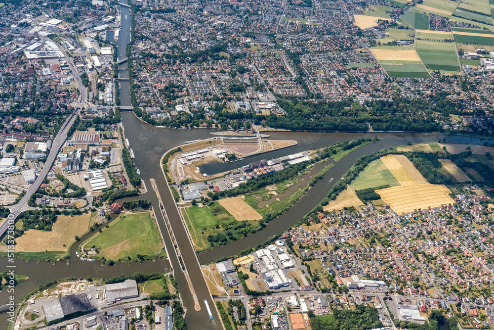 Fototapeta premium Wasserstraßenkreuz Minden