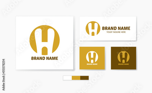 Letter H logotype premium vector