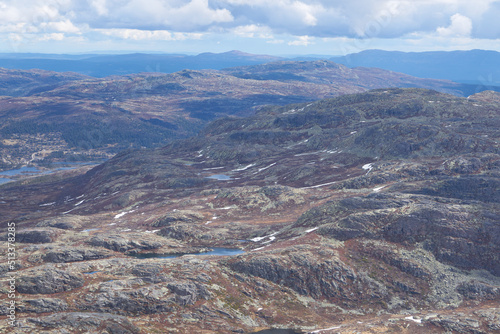 breathtaking views from top of gausta mountain in norway telemarken