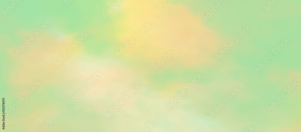 Abstract colorful green and yellow mixed watercolor background with space, Grunge green or yellow background with vintage grunge texture.
