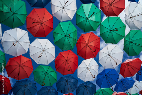 Colorful umbrellas in Valleseco, Gran Canaria, Canary Islands photo