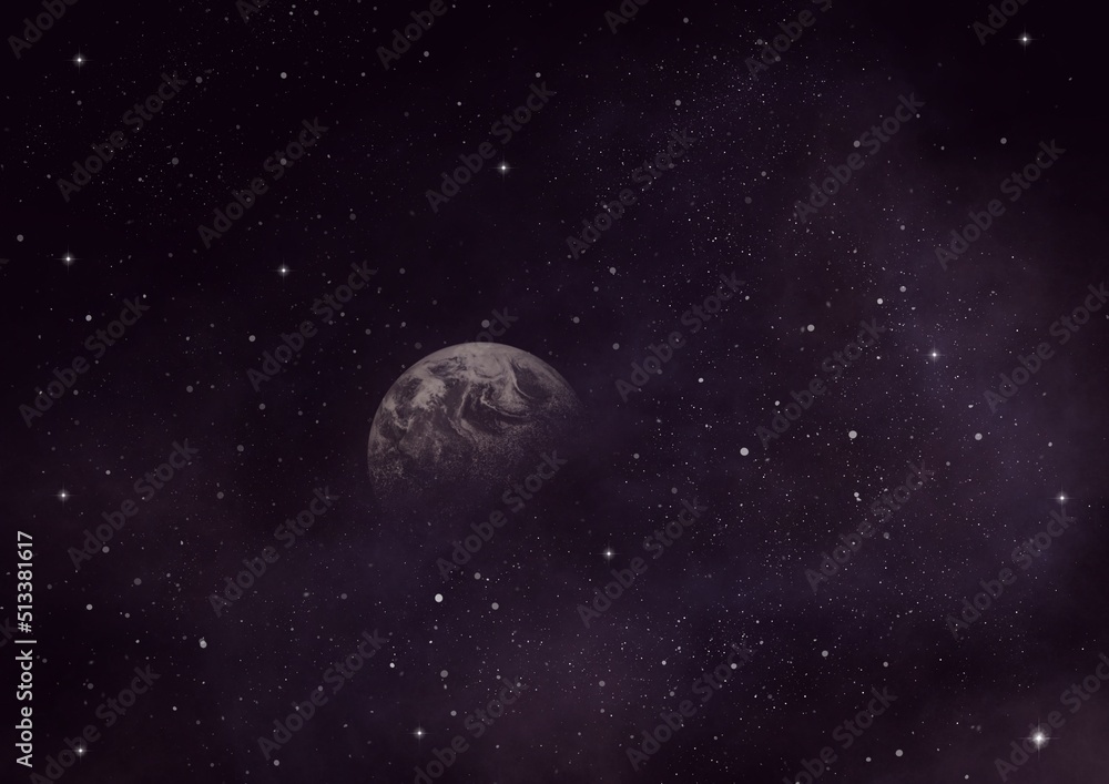 Naklejka premium moon and stars