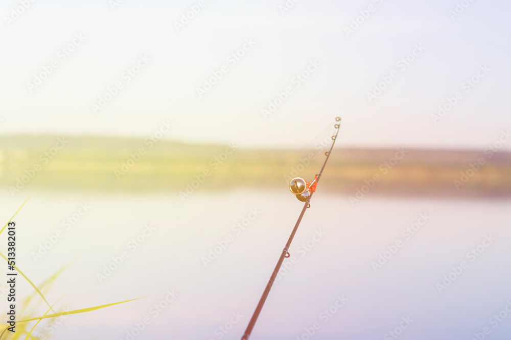 Fototapeta premium Silver bells for fishing, mounted on a feeder. signal when biting