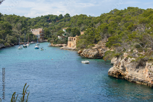 Boats in bay of Cala Figuera