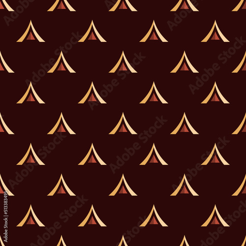 Fototapeta Naklejka Na Ścianę i Meble -  Abstract geometric seamless pattern with arrows, pointers. Geometric design elements. Brown, beige colors. Color background for fabrics, wallpaper, covers, textile, decoration, scrapbooking.
