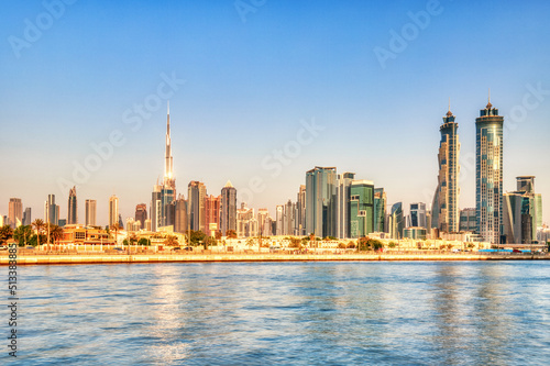 Dubai Skyline at Sunset, United Arab Emirates