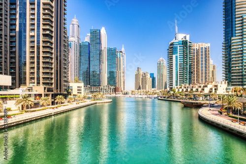 Dubai Marina during a Sunny Day, United Arab Emirates © romanslavik.com
