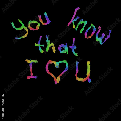 Handwritten multicolor 