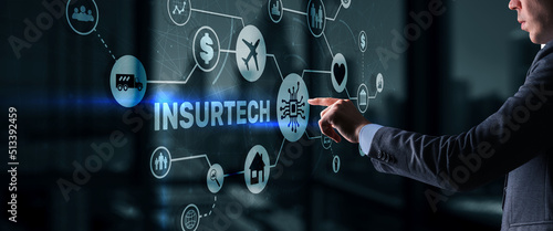 Insurtech. New insurance model 2022. Finance concept