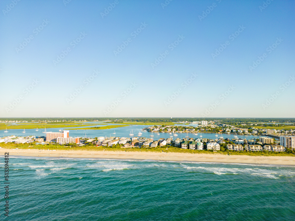 Aerial drone photo Wrightsville Beach North Carolina United States