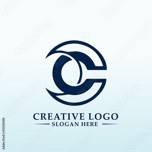 Technology vector logo design idea