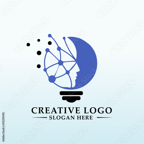 Technology vector logo design idea