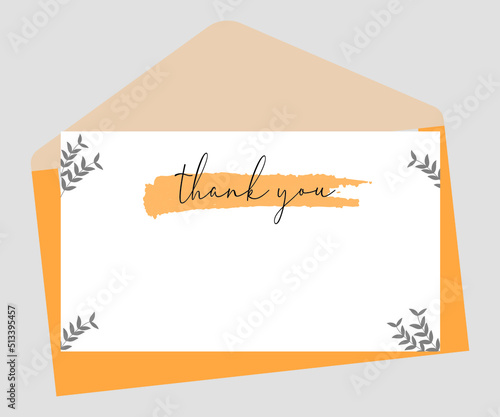 Thank you card with envelope