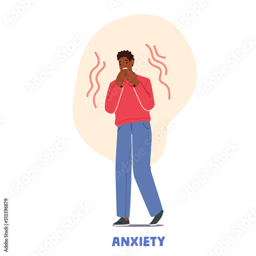 Depressed and Anxious Man Suffer of Depression and Anxiety Problem Feel Frustrated and Sad. or Desperate Male Character