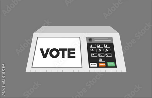 Electronic voting machine for national voting.