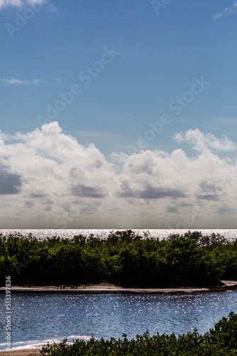 Fototapeta Naklejka Na Ścianę i Meble -  clouds over the river