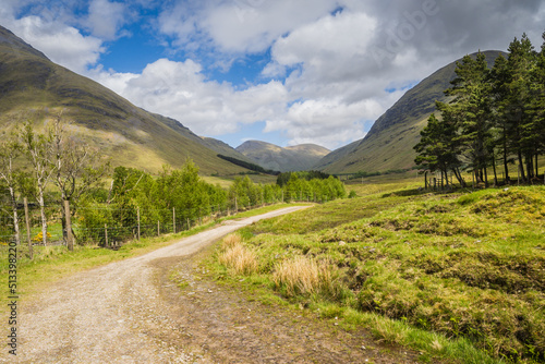 Lookin up the track to Glen Lyon from the West Highland Way