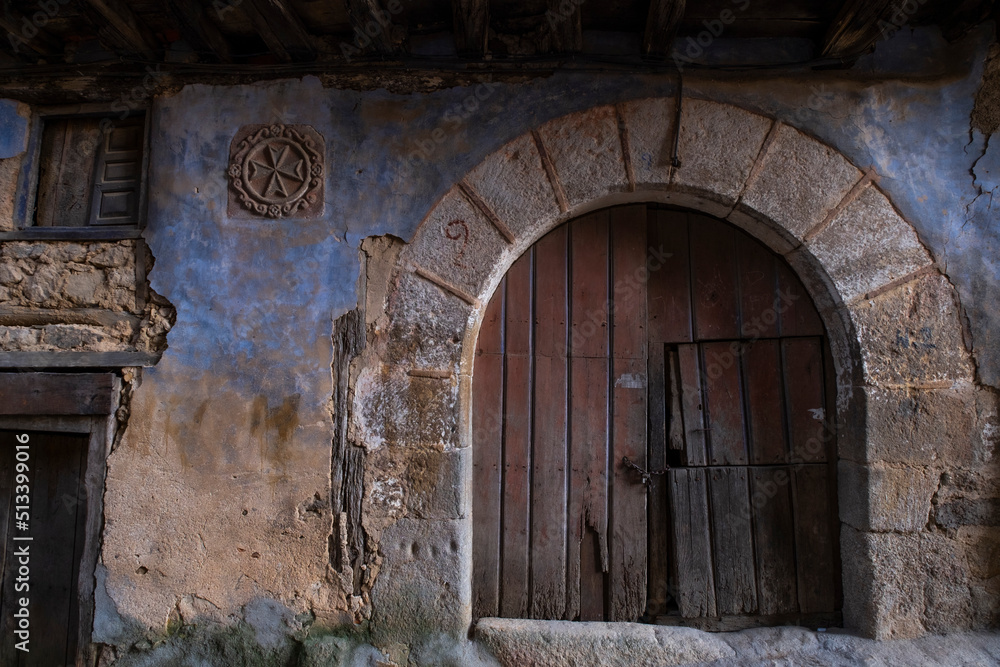 old wooden door