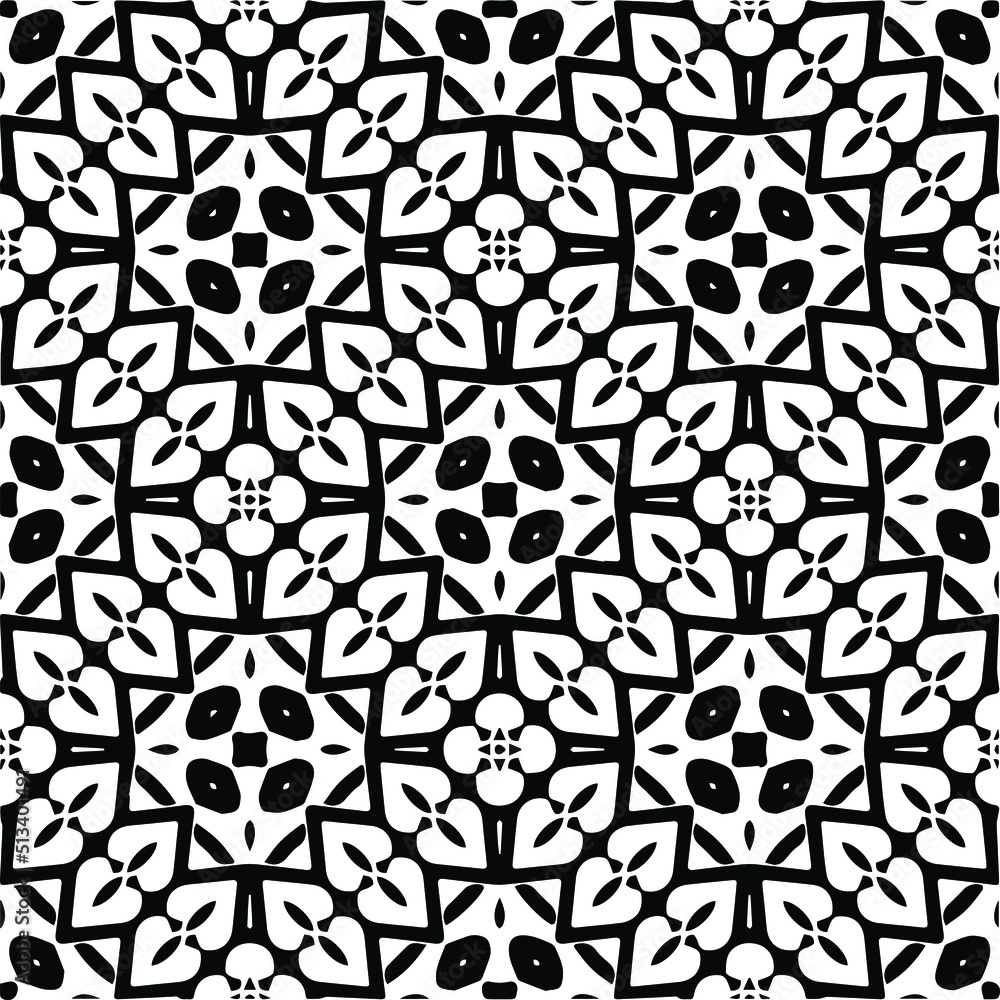 Seamless vector pattern in geometric ornamental style. monochrome pattern. Seamless vector pattern in geometric ornamental style. monochrome pattern.