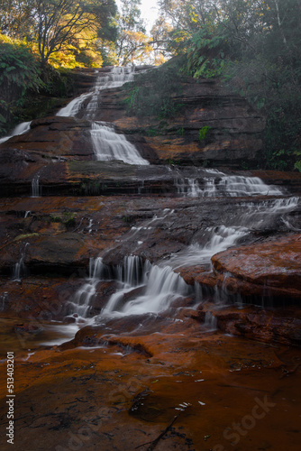 Close-up view of Katoomba cascade in Blue Mountains  Australia.