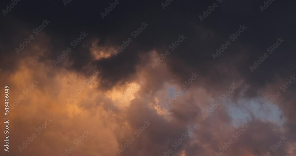 Fiery orange sunset sky. Beautiful sky. Natural Sky Background.