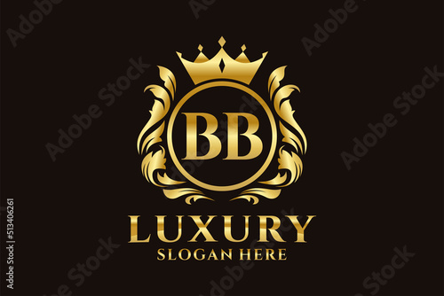Initial BB Letter Royal Luxury Logo template in vector art for luxurious branding projects and other vector illustration.