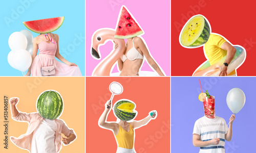 Group of people with ripe w...