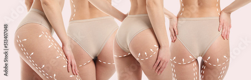 Collage with beautiful youn...