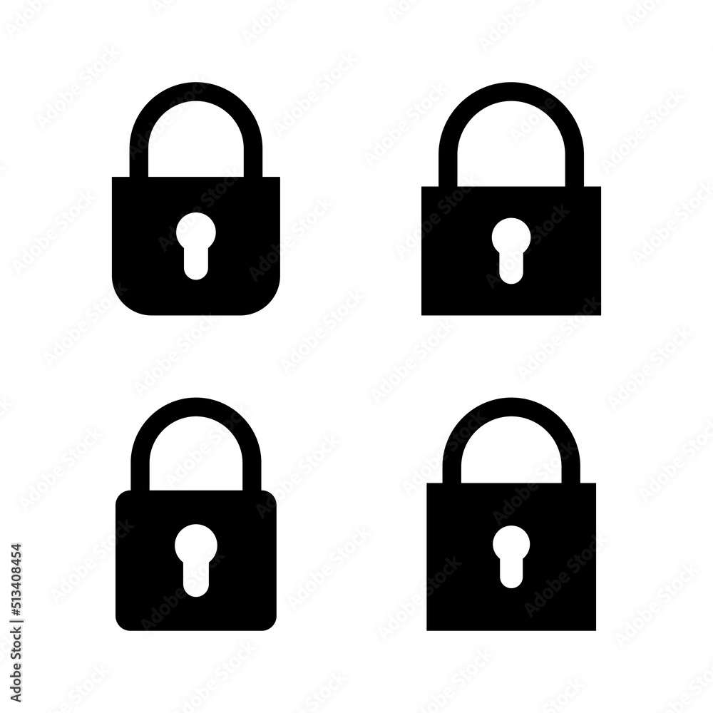 Lock icon vector. Padlock sign and symbol. Encryption icon. Security symbol Lock icon vector. Padlock sign and symbol. Encryption icon. Security symbol