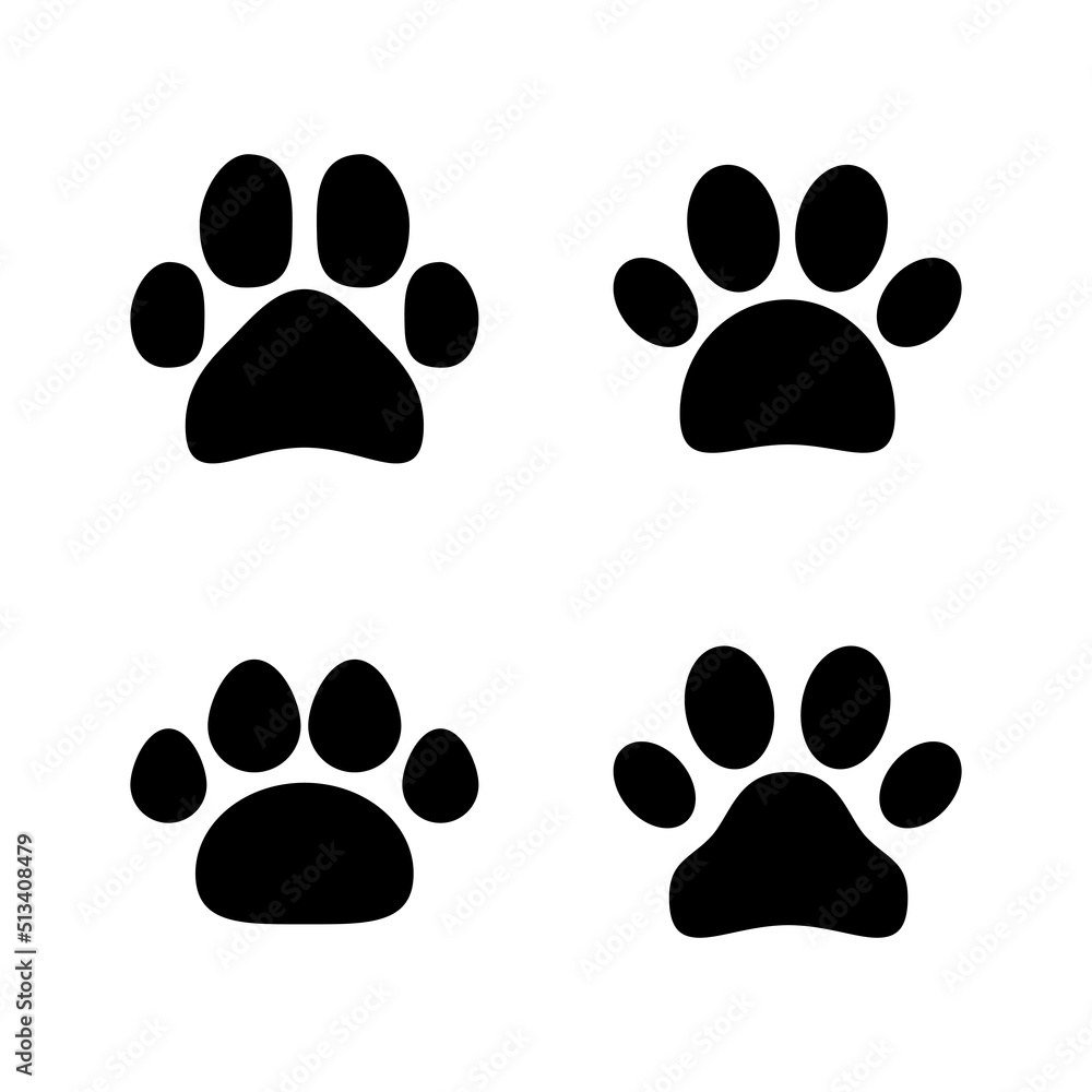 Paw icon vector. paw print sign and symbol. dog or cat paw Paw icon vector. paw print sign and symbol. dog or cat paw