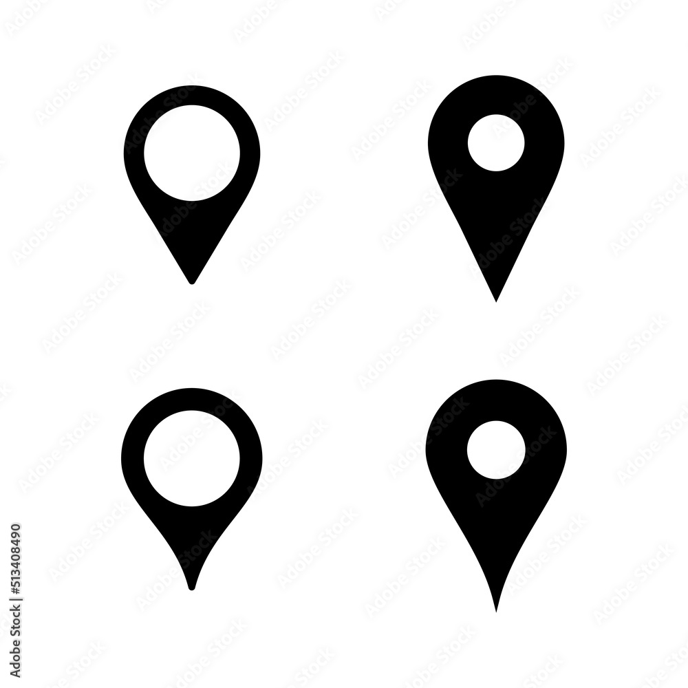 Pin icon vector. Location sign and symbol. destination icon. map pin Pin icon vector. Location sign and symbol. destination icon. map pin