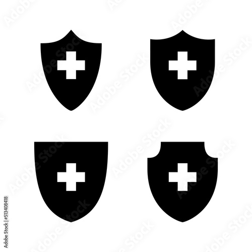 Health insurance icon vector. Insurance health document sign and symbol