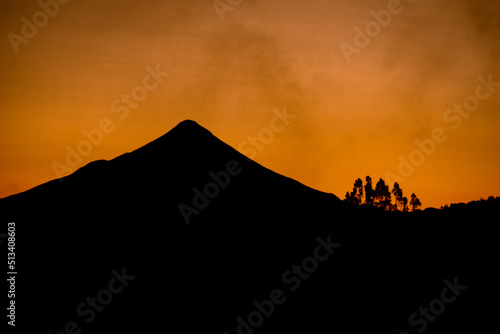 sunrise in the osorno volcano  puerto varas  chile