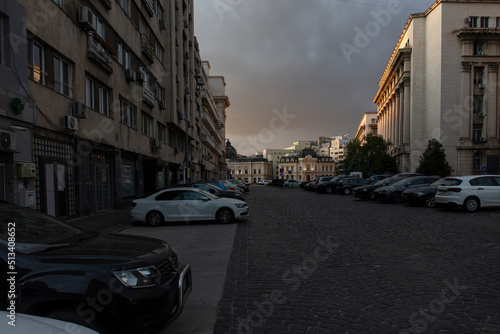 cityscape of Bucharest city, Romania