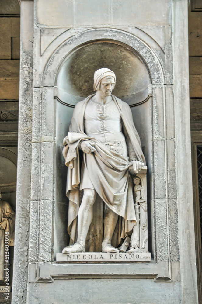 Statue in Florence city in Italy, Europe