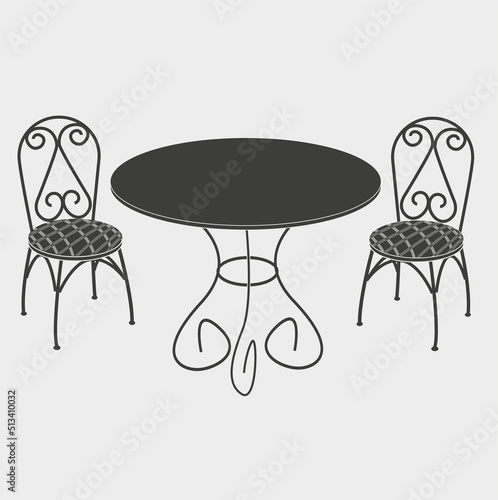 table and chairs
