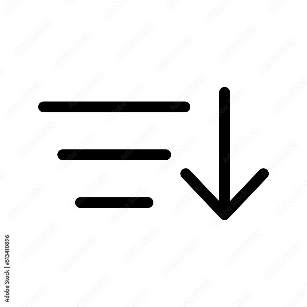 Sort Icon Vector Symbol Design Illustration Sort Icon Vector Symbol Design Illustration