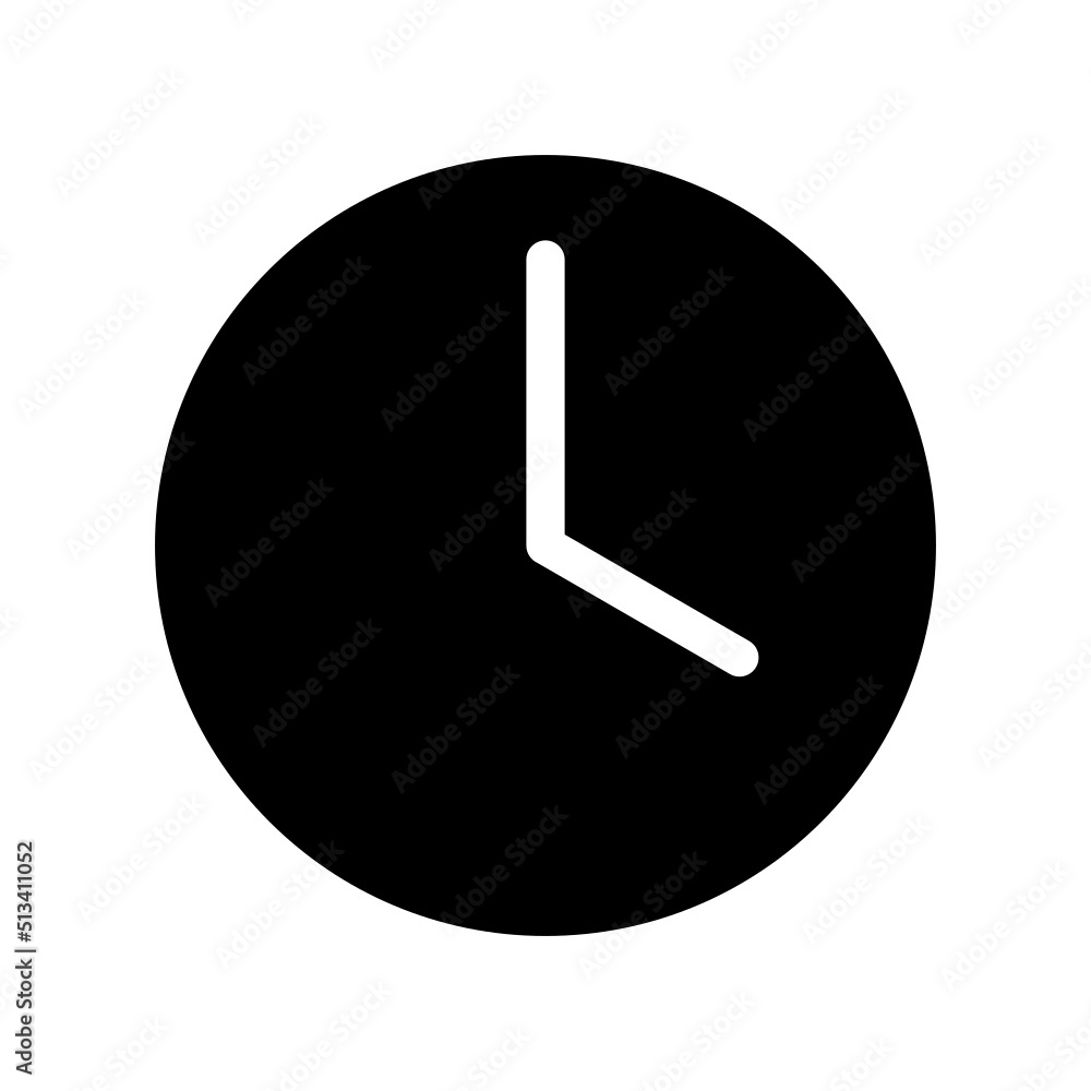 Clock Icon Vector Symbol Design Illustration Clock Icon Vector Symbol Design Illustration