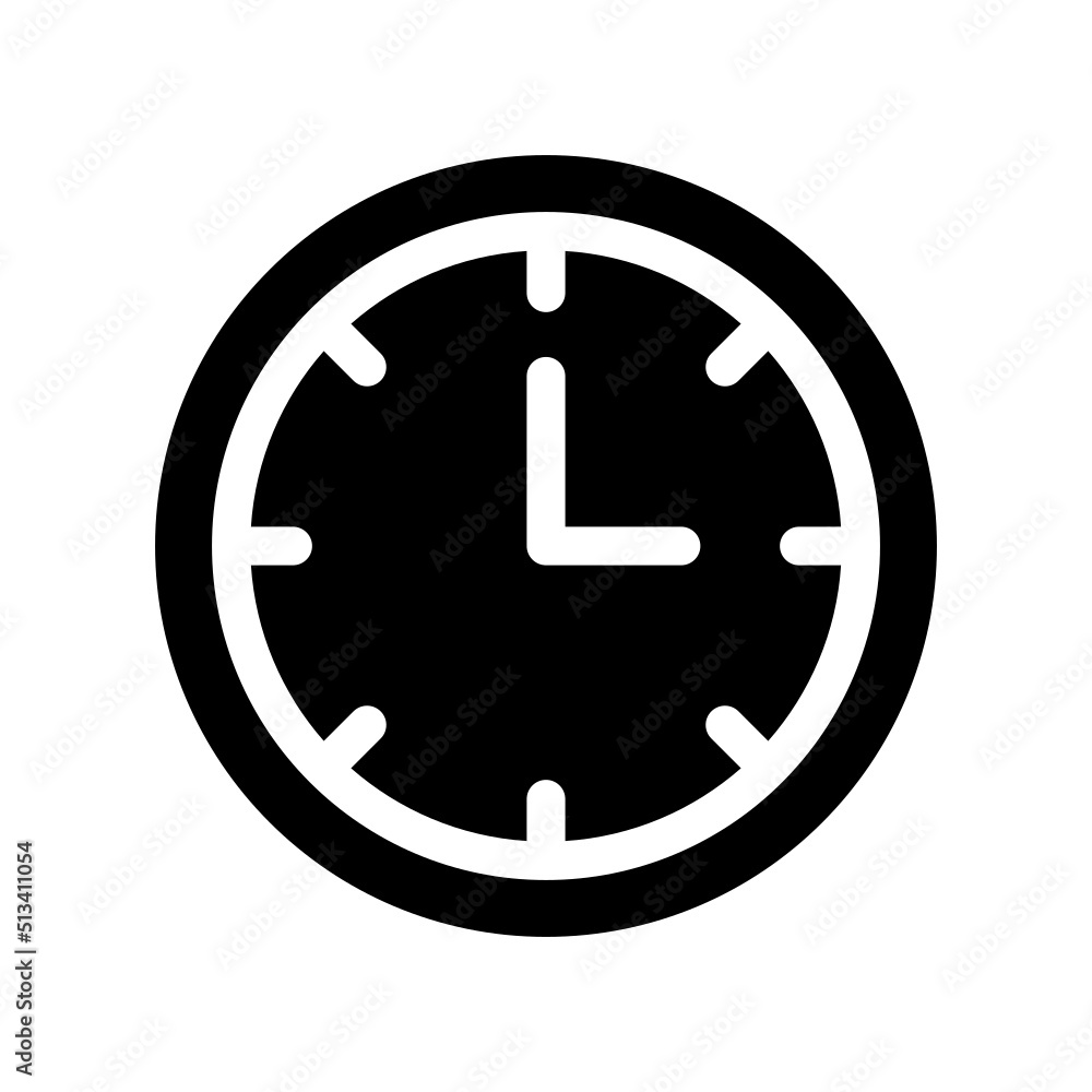 Clock Icon Vector Symbol Design Illustration Clock Icon Vector Symbol Design Illustration