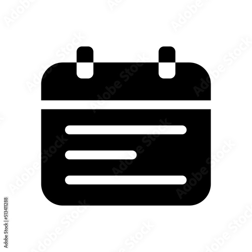 Calendar Icon Vector Symbol Design Illustration