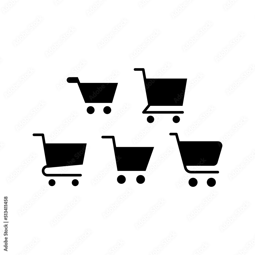 Cart Icon Set Vector Symbol Design Illustration Cart Icon Set Vector Symbol Design Illustration